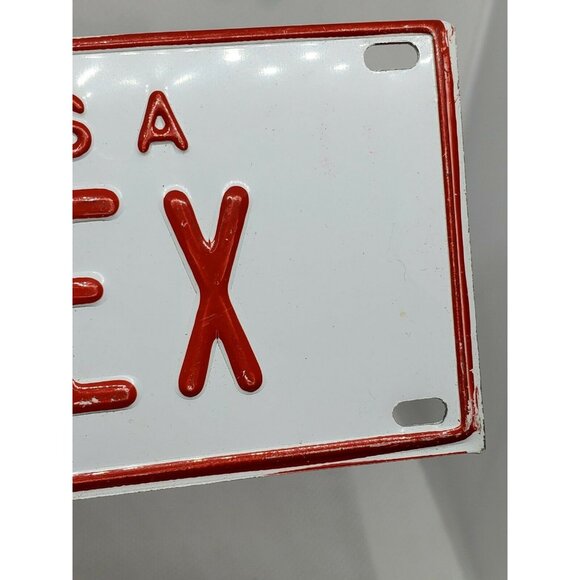 U.S.A Rex Personalized Mini License Plate – White & Red Collectible Bicycle - Picture 3 of 6